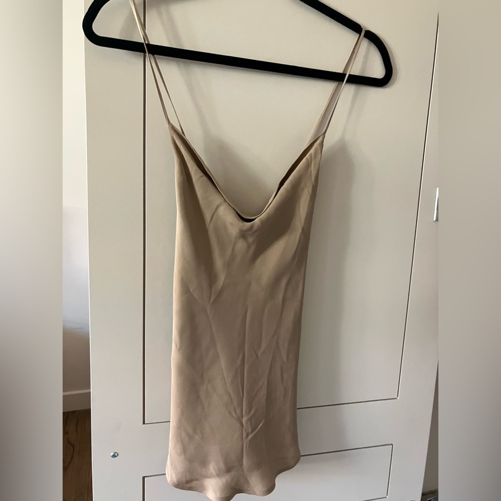 Haute Hippie Beige Cowl Neck tank